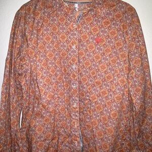 Cinch women’s Orange and Red Patterned Shirt Jacket